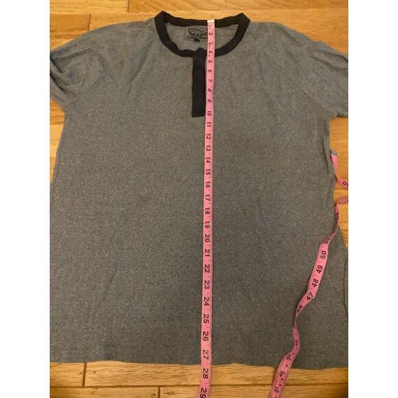 Levi's men's grey cotton knit long sleeve 1/4 button crew neck t-shirt size XL - Picture 5 of 8